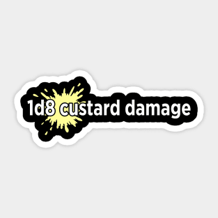 1d8 custard damage Sticker